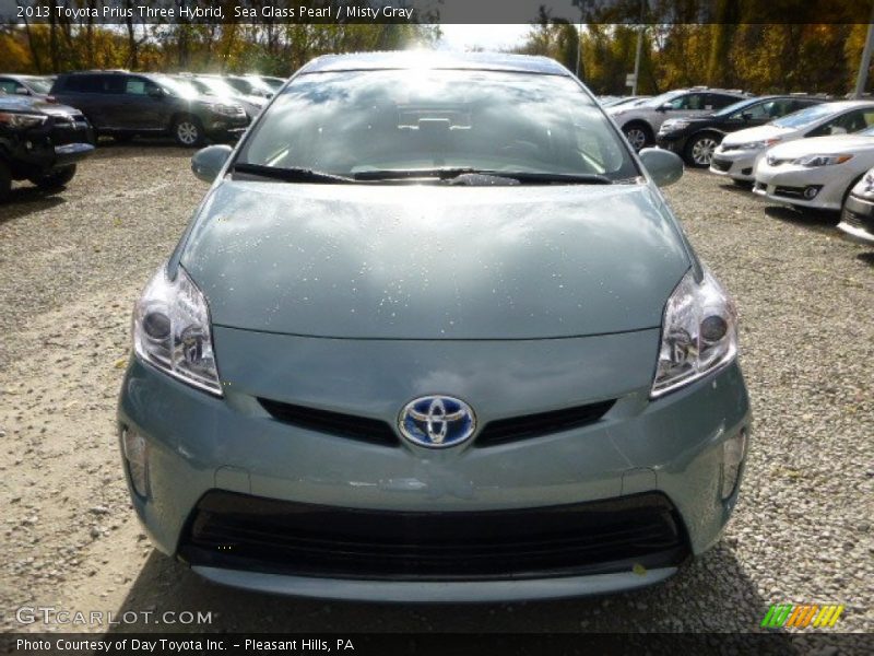 Sea Glass Pearl / Misty Gray 2013 Toyota Prius Three Hybrid