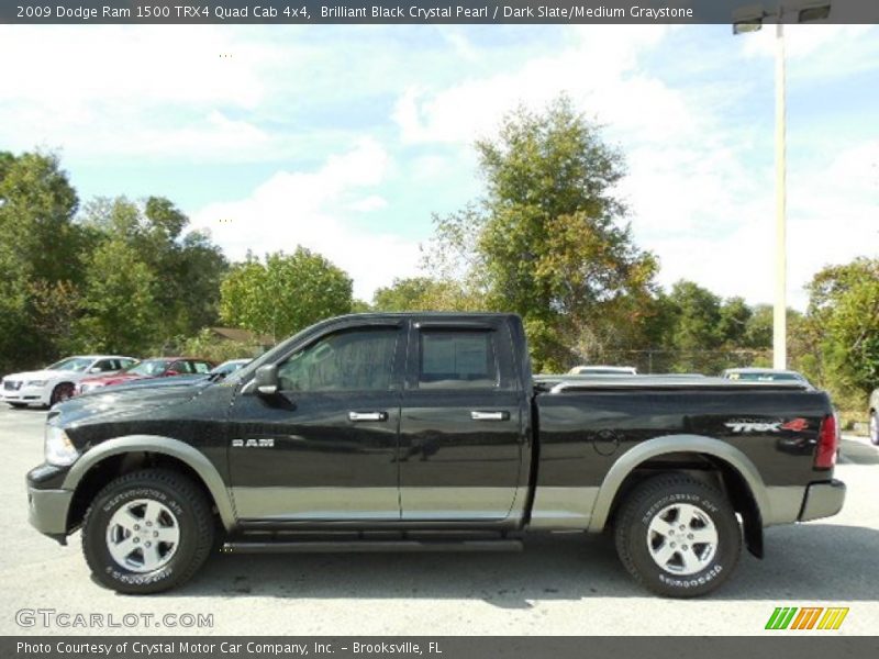 Brilliant Black Crystal Pearl / Dark Slate/Medium Graystone 2009 Dodge Ram 1500 TRX4 Quad Cab 4x4
