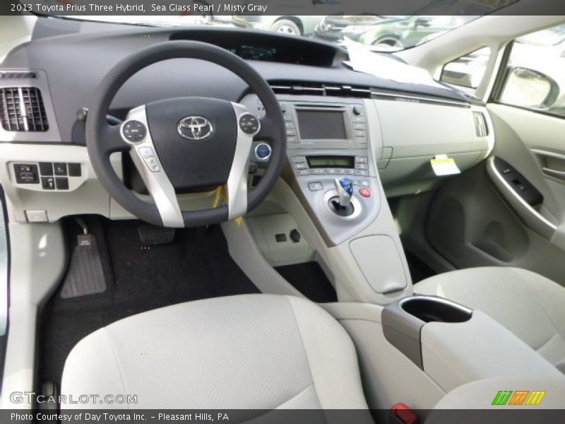 Sea Glass Pearl / Misty Gray 2013 Toyota Prius Three Hybrid