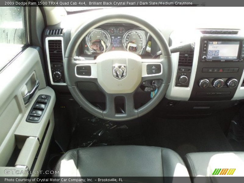 Brilliant Black Crystal Pearl / Dark Slate/Medium Graystone 2009 Dodge Ram 1500 TRX4 Quad Cab 4x4