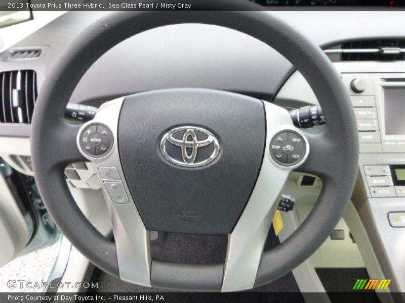 Sea Glass Pearl / Misty Gray 2013 Toyota Prius Three Hybrid