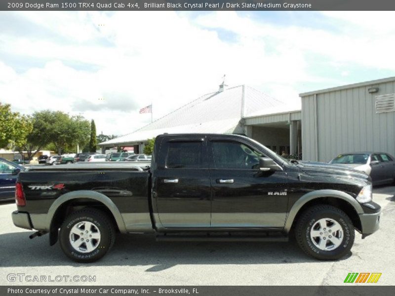 Brilliant Black Crystal Pearl / Dark Slate/Medium Graystone 2009 Dodge Ram 1500 TRX4 Quad Cab 4x4