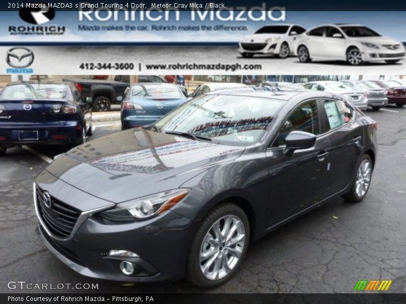 Meteor Gray Mica / Black 2014 Mazda MAZDA3 s Grand Touring 4 Door