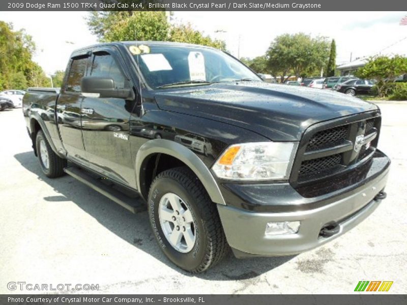Brilliant Black Crystal Pearl / Dark Slate/Medium Graystone 2009 Dodge Ram 1500 TRX4 Quad Cab 4x4