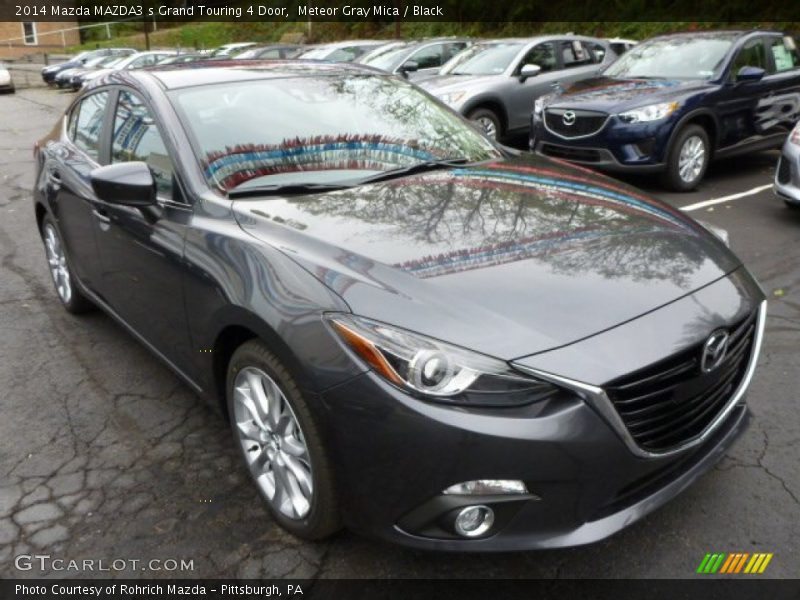 Meteor Gray Mica / Black 2014 Mazda MAZDA3 s Grand Touring 4 Door