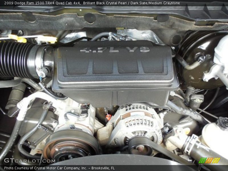 Brilliant Black Crystal Pearl / Dark Slate/Medium Graystone 2009 Dodge Ram 1500 TRX4 Quad Cab 4x4