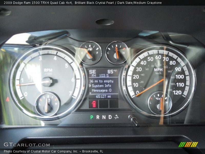 Brilliant Black Crystal Pearl / Dark Slate/Medium Graystone 2009 Dodge Ram 1500 TRX4 Quad Cab 4x4