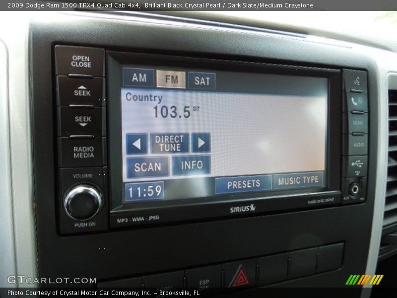 Brilliant Black Crystal Pearl / Dark Slate/Medium Graystone 2009 Dodge Ram 1500 TRX4 Quad Cab 4x4