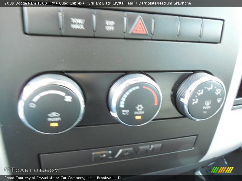 Brilliant Black Crystal Pearl / Dark Slate/Medium Graystone 2009 Dodge Ram 1500 TRX4 Quad Cab 4x4