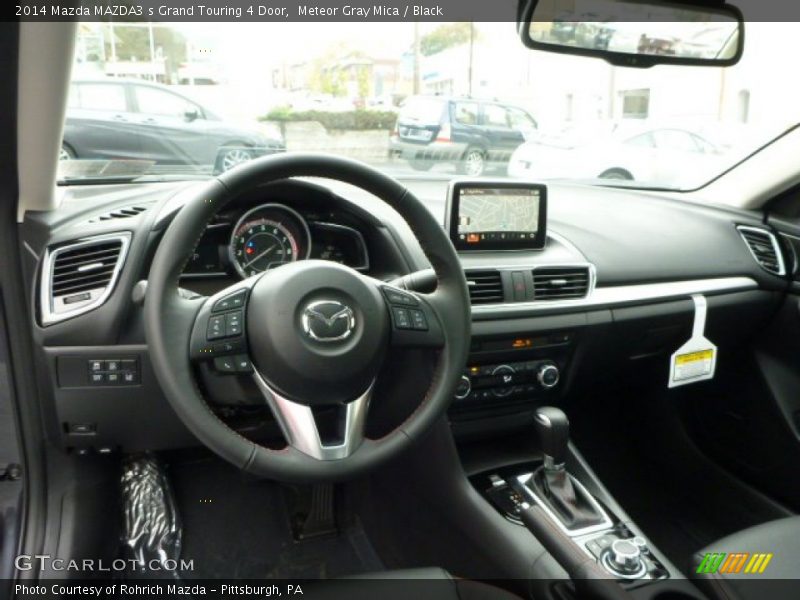 Meteor Gray Mica / Black 2014 Mazda MAZDA3 s Grand Touring 4 Door