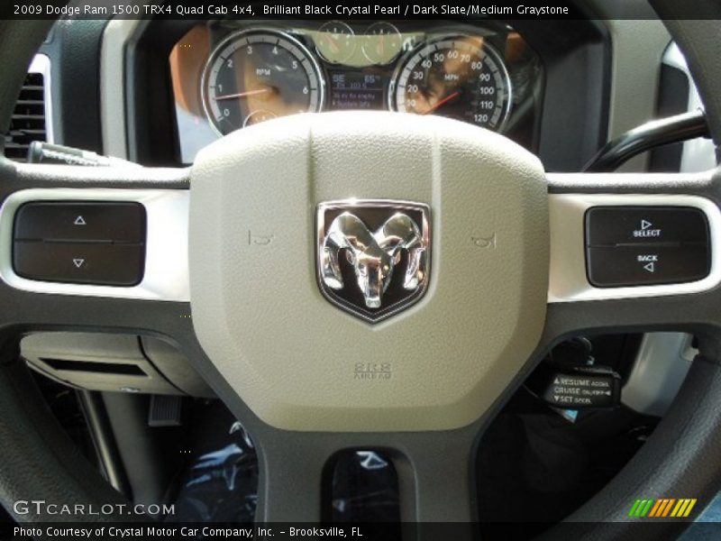 Brilliant Black Crystal Pearl / Dark Slate/Medium Graystone 2009 Dodge Ram 1500 TRX4 Quad Cab 4x4