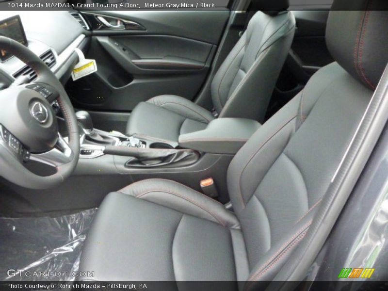 Meteor Gray Mica / Black 2014 Mazda MAZDA3 s Grand Touring 4 Door