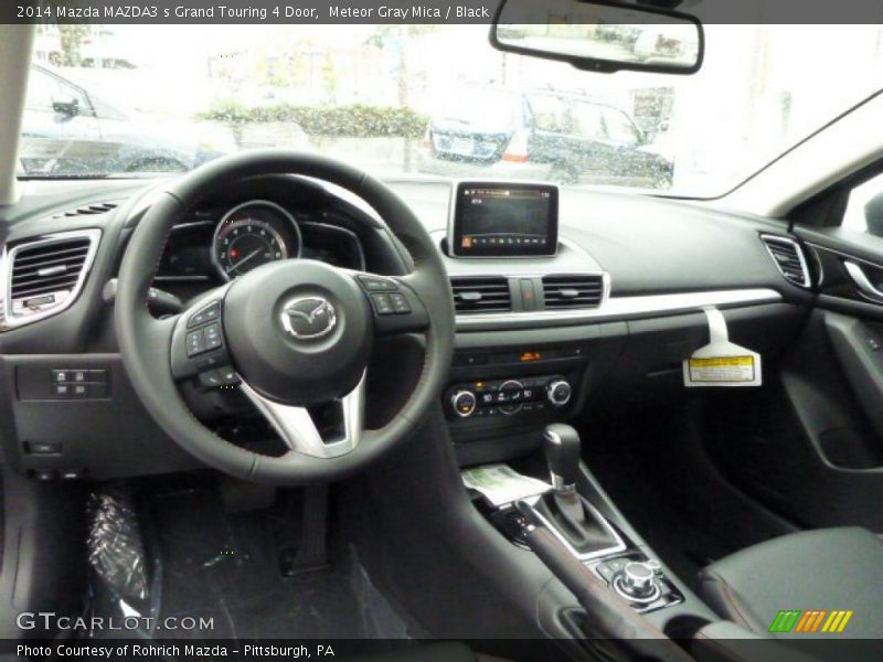 Meteor Gray Mica / Black 2014 Mazda MAZDA3 s Grand Touring 4 Door