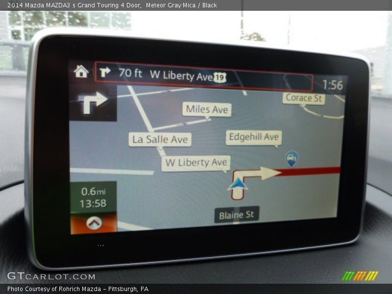 Meteor Gray Mica / Black 2014 Mazda MAZDA3 s Grand Touring 4 Door