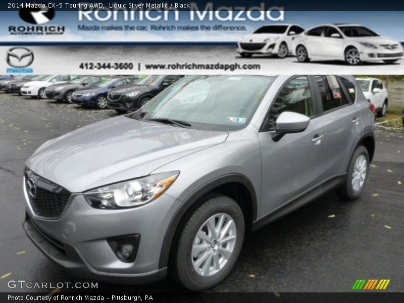 Liquid Silver Metallic / Black 2014 Mazda CX-5 Touring AWD