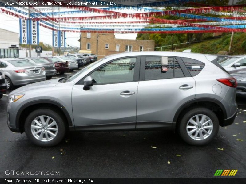 Liquid Silver Metallic / Black 2014 Mazda CX-5 Touring AWD