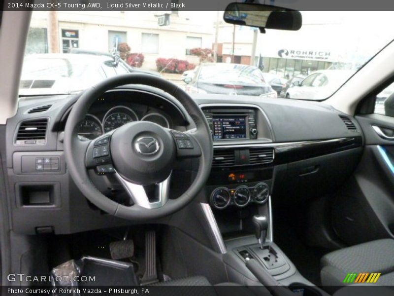 Liquid Silver Metallic / Black 2014 Mazda CX-5 Touring AWD