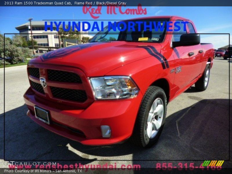 Flame Red / Black/Diesel Gray 2013 Ram 1500 Tradesman Quad Cab