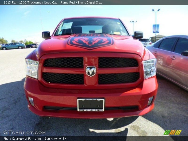 Flame Red / Black/Diesel Gray 2013 Ram 1500 Tradesman Quad Cab