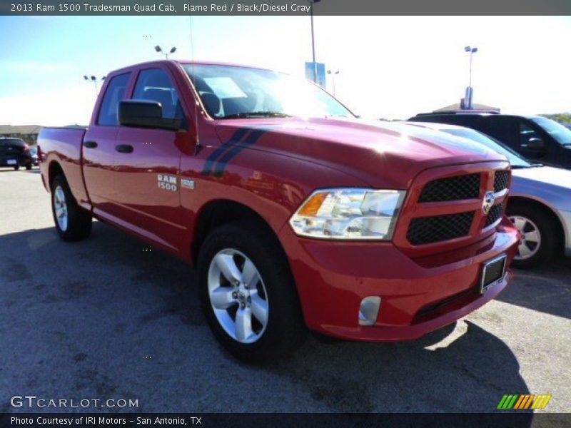 Flame Red / Black/Diesel Gray 2013 Ram 1500 Tradesman Quad Cab