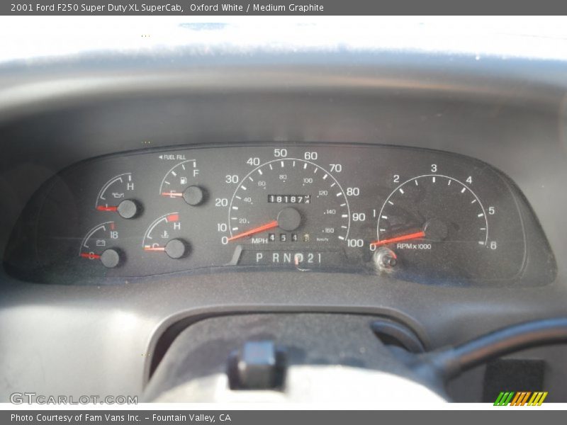  2001 F250 Super Duty XL SuperCab XL SuperCab Gauges