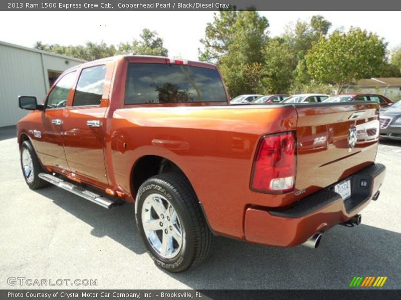 Copperhead Pearl / Black/Diesel Gray 2013 Ram 1500 Express Crew Cab