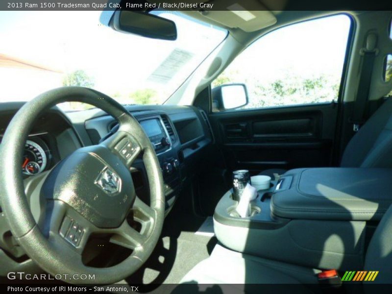 Flame Red / Black/Diesel Gray 2013 Ram 1500 Tradesman Quad Cab
