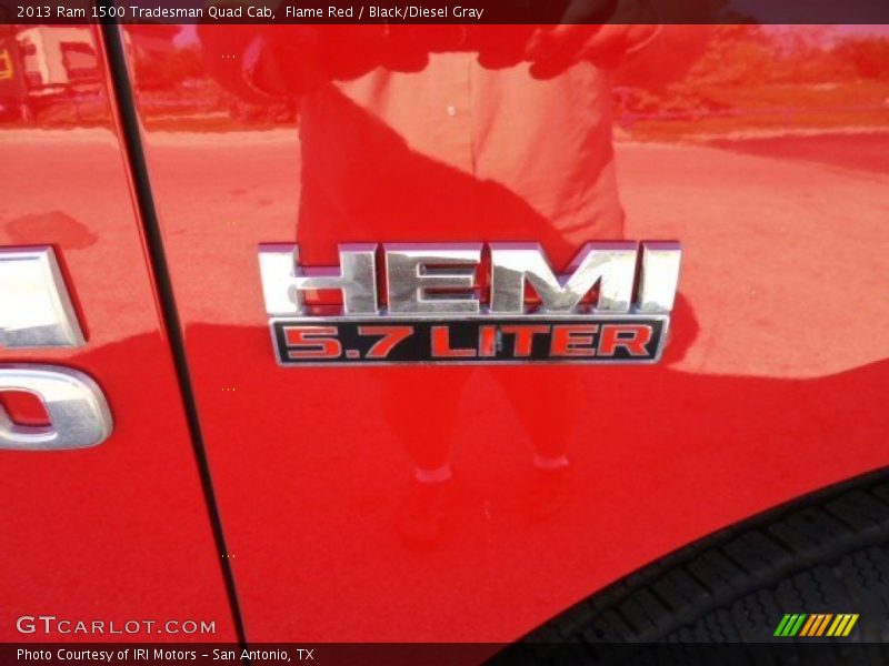 Flame Red / Black/Diesel Gray 2013 Ram 1500 Tradesman Quad Cab