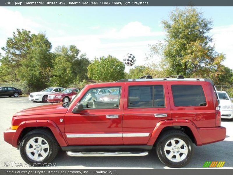 Inferno Red Pearl / Dark Khaki/Light Graystone 2006 Jeep Commander Limited 4x4