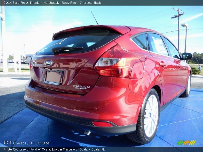 Ruby Red / Charcoal Black 2014 Ford Focus Titanium Hatchback