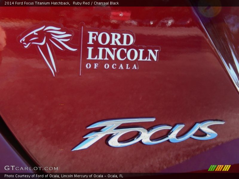Ruby Red / Charcoal Black 2014 Ford Focus Titanium Hatchback