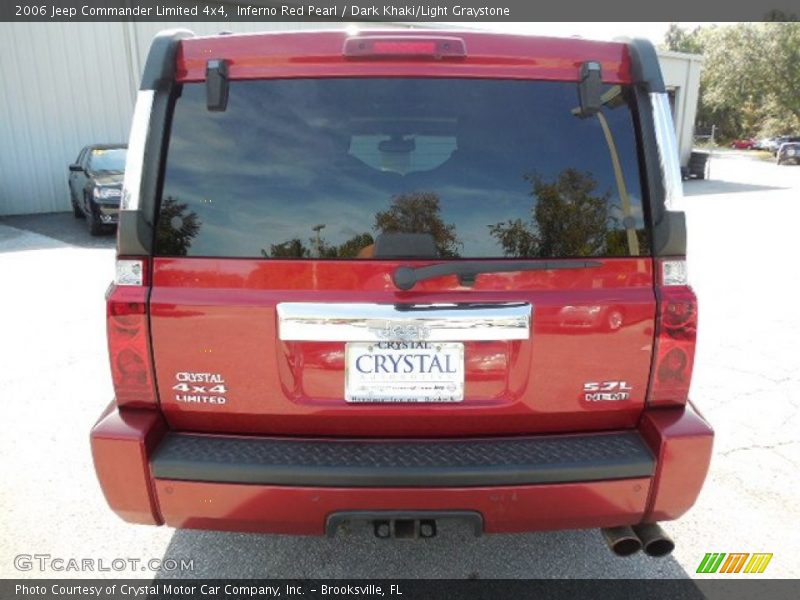 Inferno Red Pearl / Dark Khaki/Light Graystone 2006 Jeep Commander Limited 4x4
