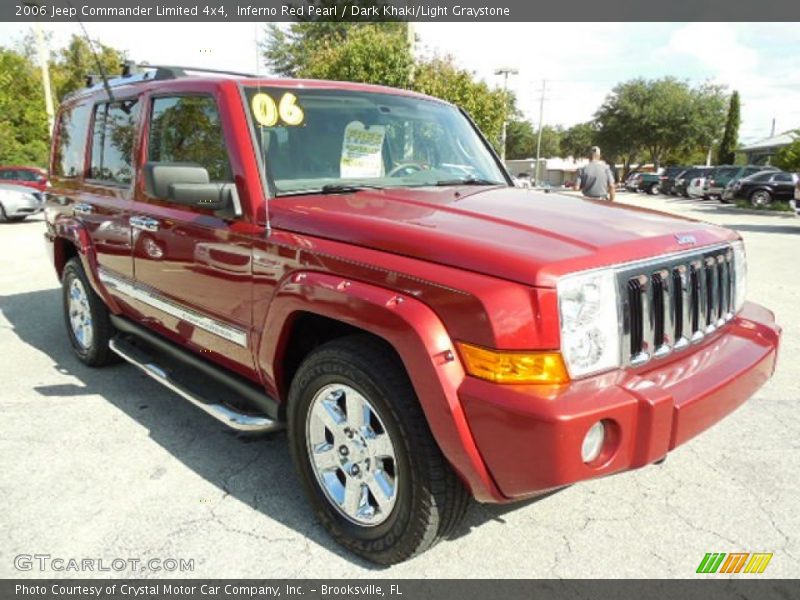 Inferno Red Pearl / Dark Khaki/Light Graystone 2006 Jeep Commander Limited 4x4