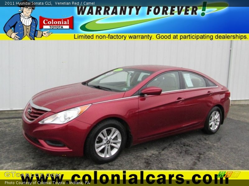 Venetian Red / Camel 2011 Hyundai Sonata GLS