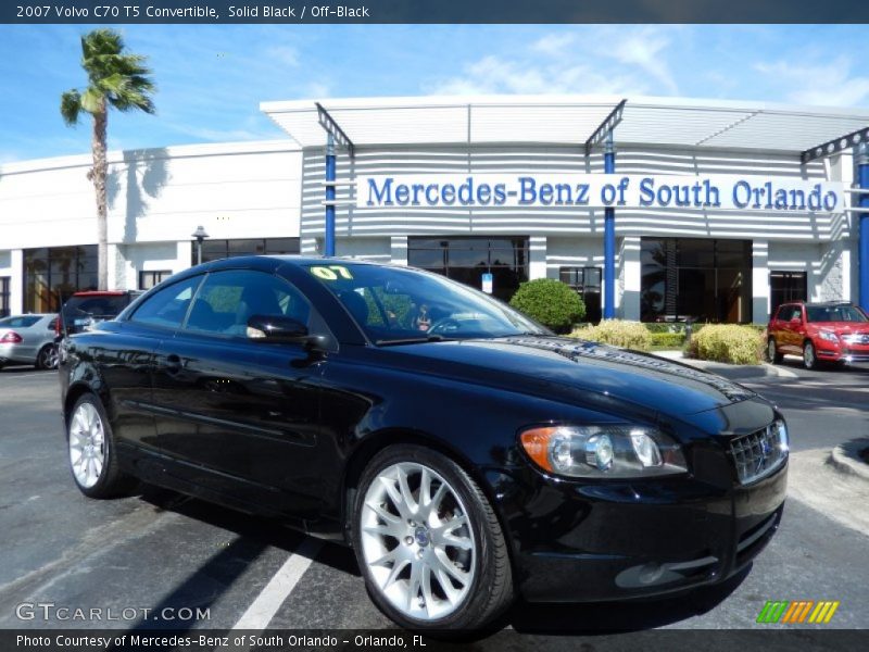 Solid Black / Off-Black 2007 Volvo C70 T5 Convertible