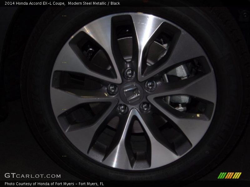 Modern Steel Metallic / Black 2014 Honda Accord EX-L Coupe