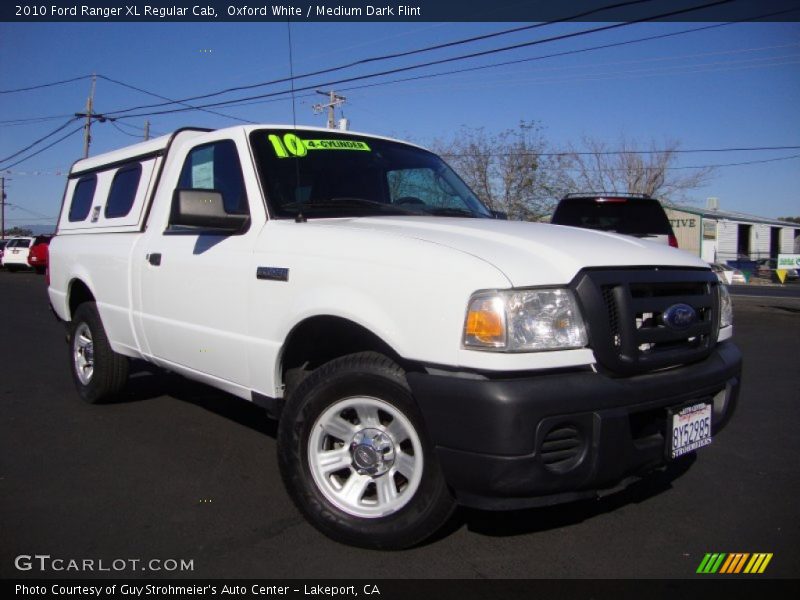 Oxford White / Medium Dark Flint 2010 Ford Ranger XL Regular Cab