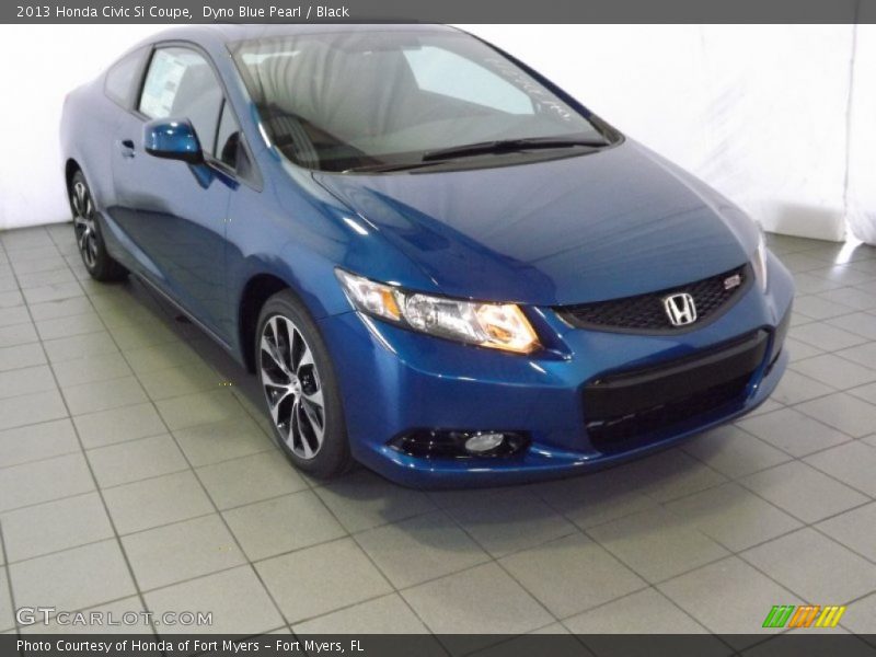 Dyno Blue Pearl / Black 2013 Honda Civic Si Coupe
