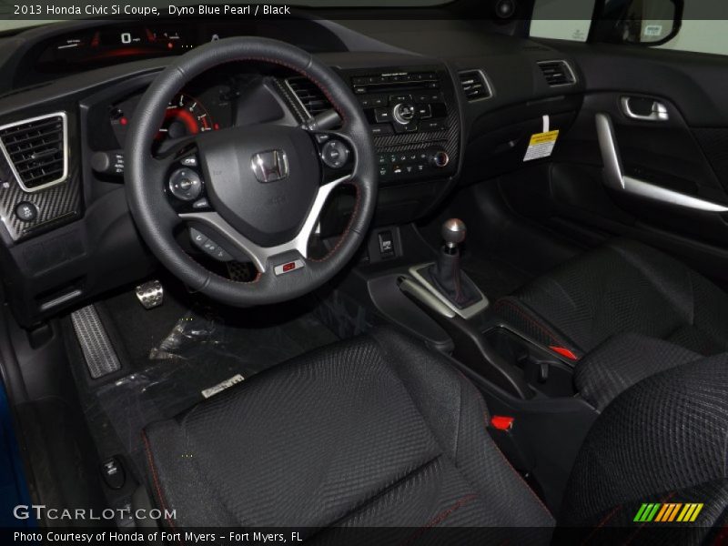 Dyno Blue Pearl / Black 2013 Honda Civic Si Coupe