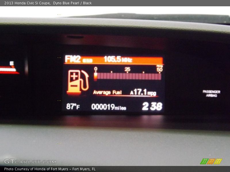 Dyno Blue Pearl / Black 2013 Honda Civic Si Coupe