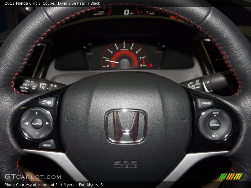 Dyno Blue Pearl / Black 2013 Honda Civic Si Coupe