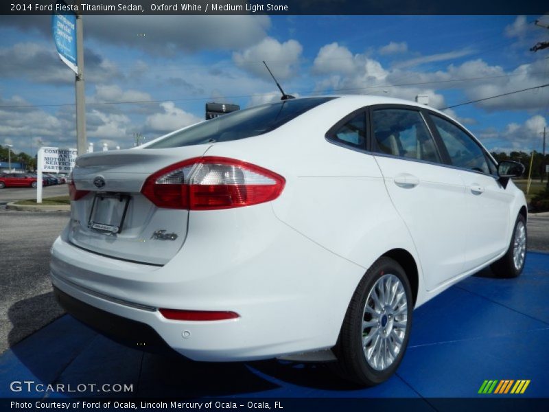 Oxford White / Medium Light Stone 2014 Ford Fiesta Titanium Sedan