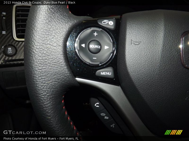 Dyno Blue Pearl / Black 2013 Honda Civic Si Coupe