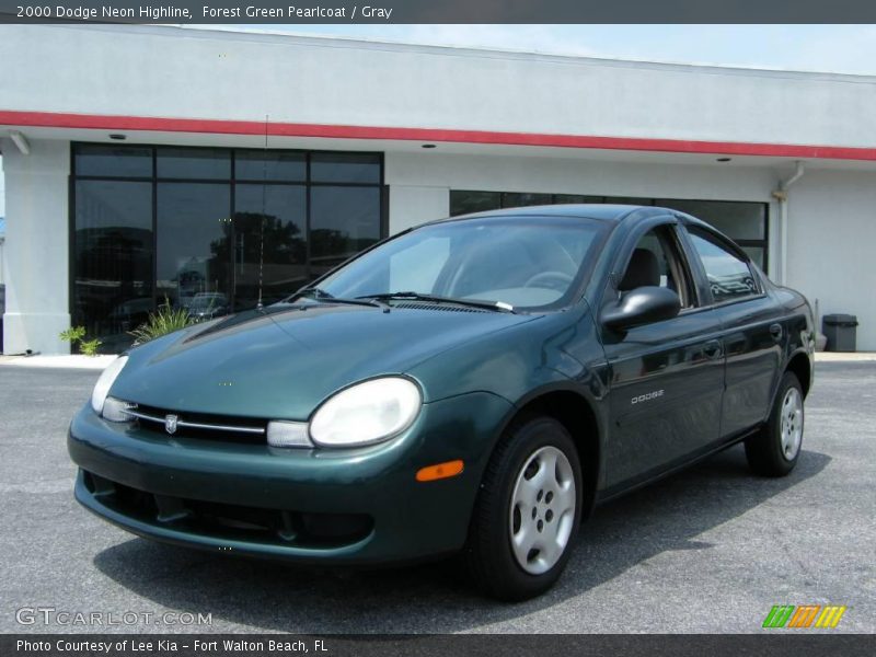 Forest Green Pearlcoat / Gray 2000 Dodge Neon Highline
