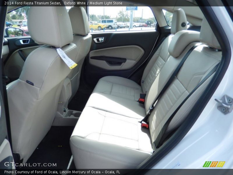 Oxford White / Medium Light Stone 2014 Ford Fiesta Titanium Sedan