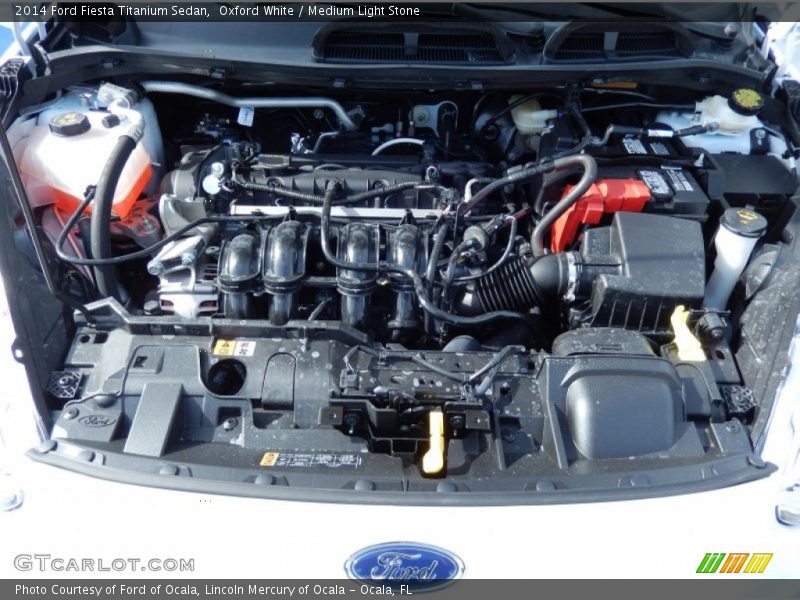 Oxford White / Medium Light Stone 2014 Ford Fiesta Titanium Sedan