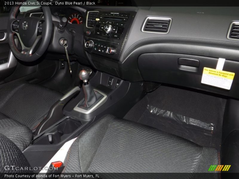 Dyno Blue Pearl / Black 2013 Honda Civic Si Coupe