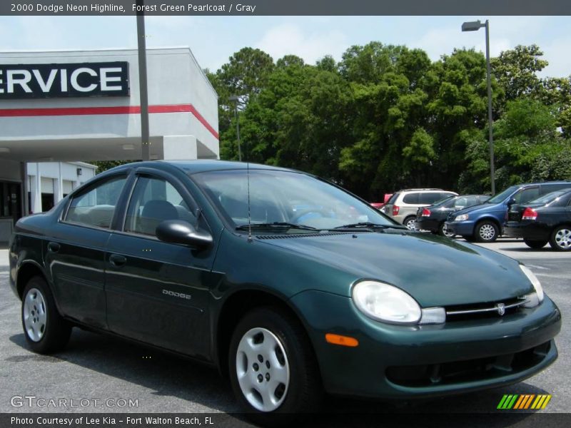 Forest Green Pearlcoat / Gray 2000 Dodge Neon Highline