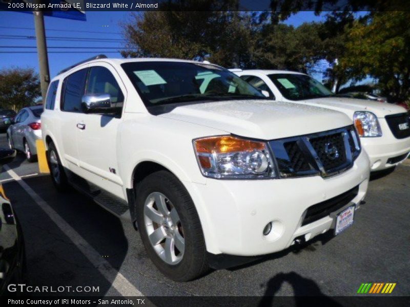 Blizzard White / Almond 2008 Nissan Armada LE