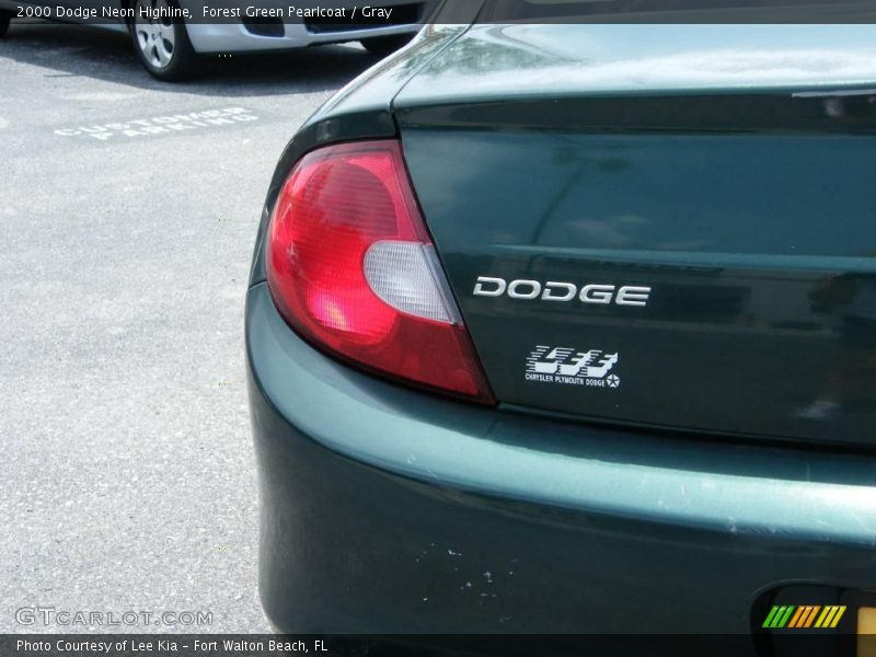 Forest Green Pearlcoat / Gray 2000 Dodge Neon Highline